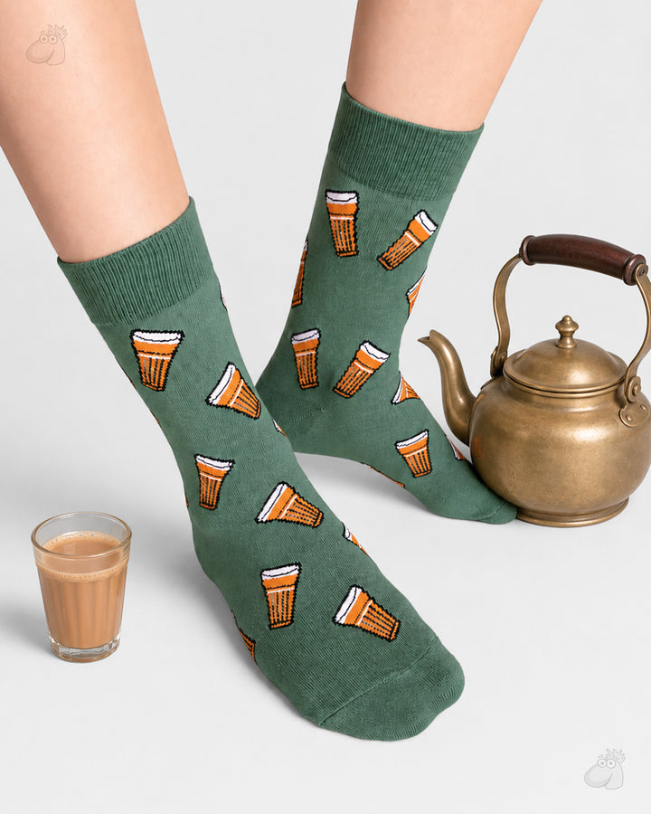 Chai Socks Sockscarving- Chhap Chhap Edition