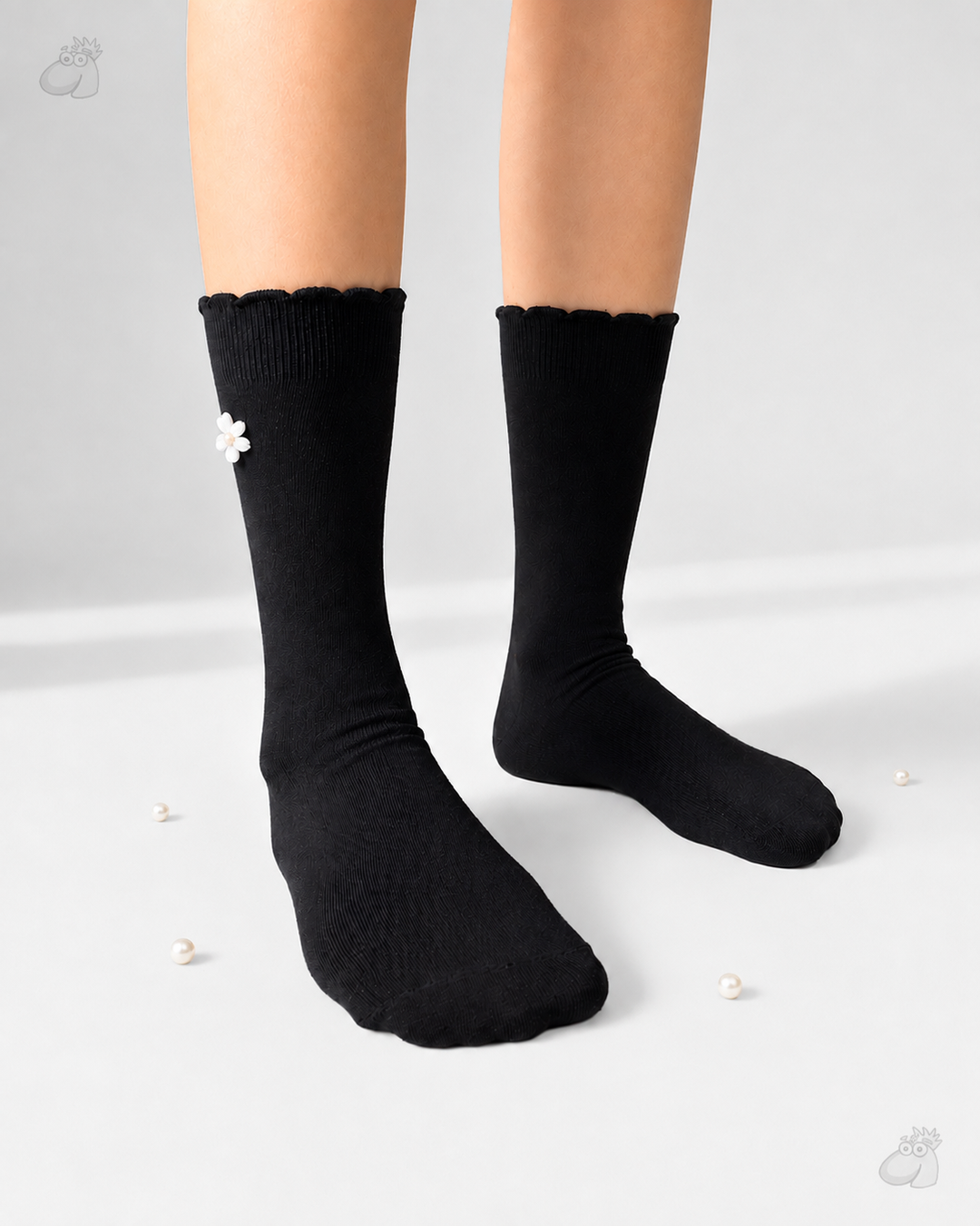 Samarth Collection - Pearl Flower, Handcrafted Socks