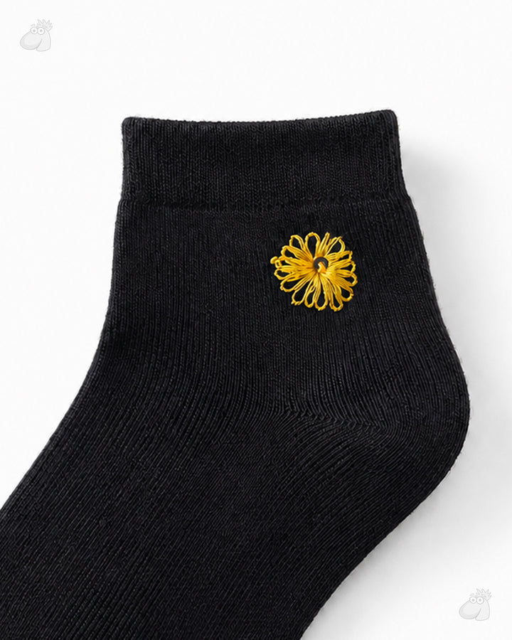 Samarth Collection - Yellow Sunflower, Handcrafted Socks