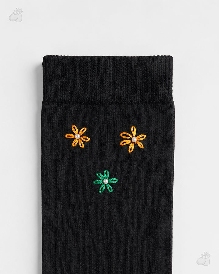 Samarth Collection - Three Flowers, Handcrafted Socks