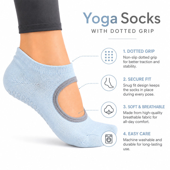 Yoga Socks — Blue
