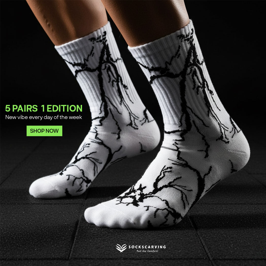 Shop Lightning Socks: Full Length Comfort and Style in Every Step