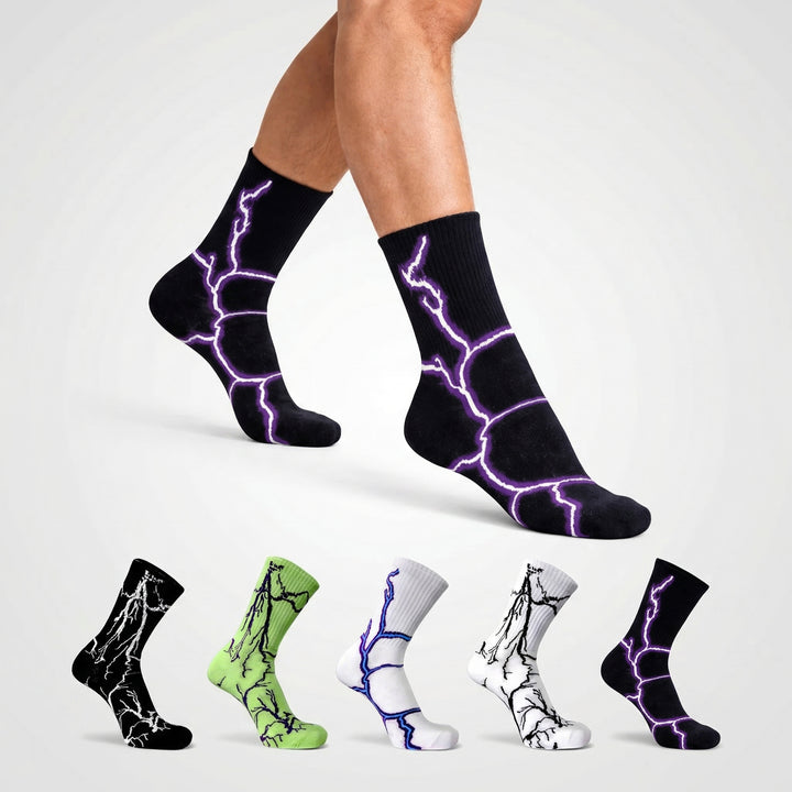 Lightning Edition Bold Crew Socks Pack of 5 – Sockscarving-LIGHTNING EDITION-