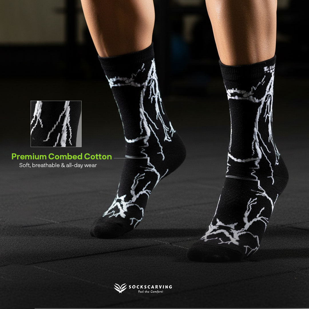 Lightning Edition Bold Crew Socks Pack of 5 – Sockscarving