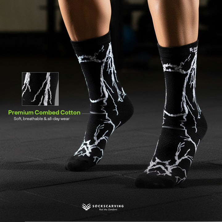 Lightning Edition Bold Crew Socks Pack of 5 – Sockscarving