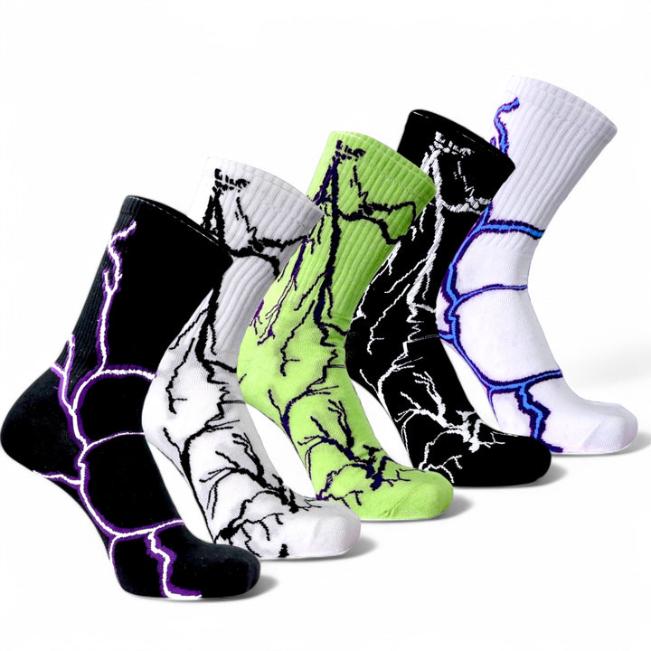 Lightning Edition Bold Crew Socks Pack of 5 – Sockscarving