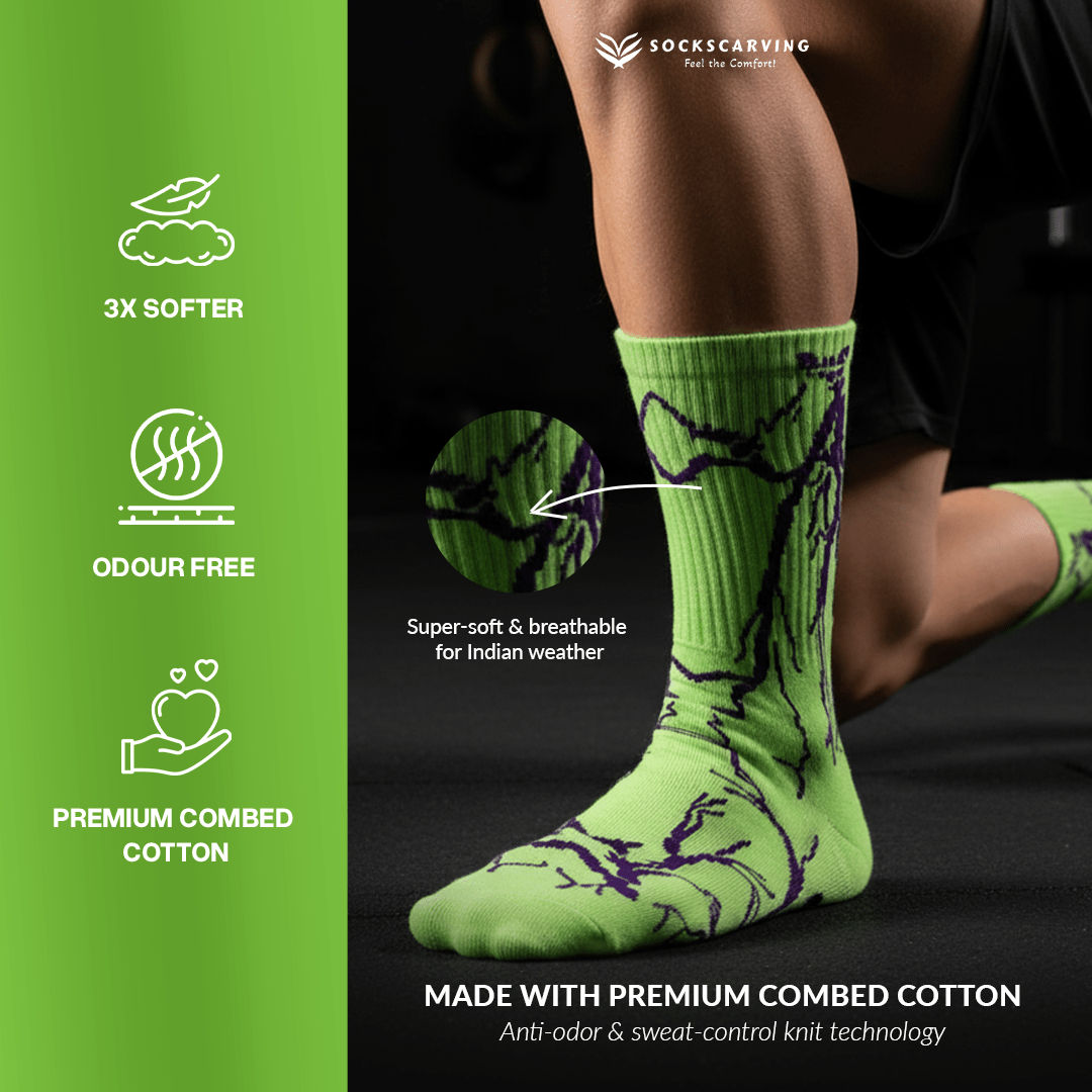 Lightning Edition Bold Crew Socks Pack of 5 – Sockscarving