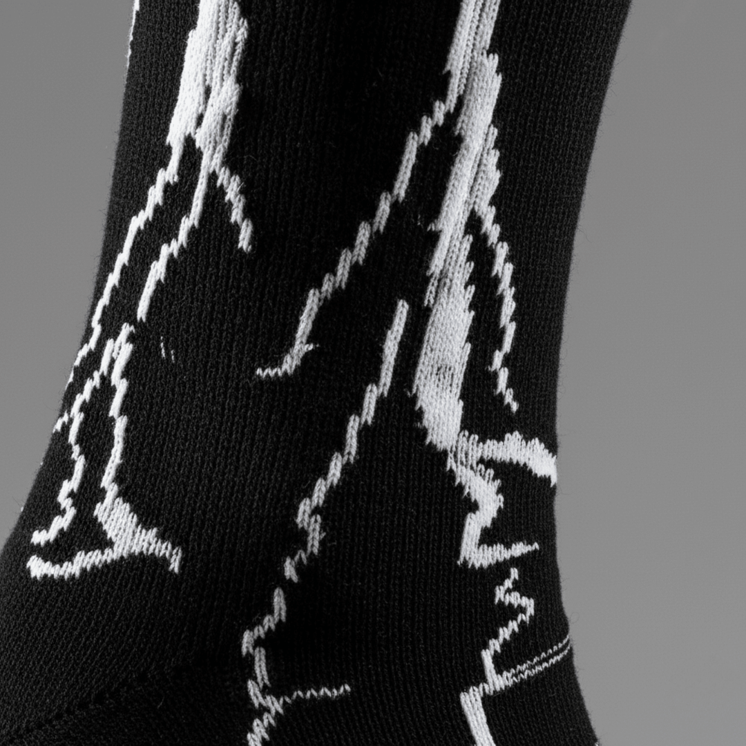 Lightning Edition Bold Crew Socks Pack of 5 – Sockscarving-LIGHTNING SOCKS- BLACK - WHITE LIGHT-