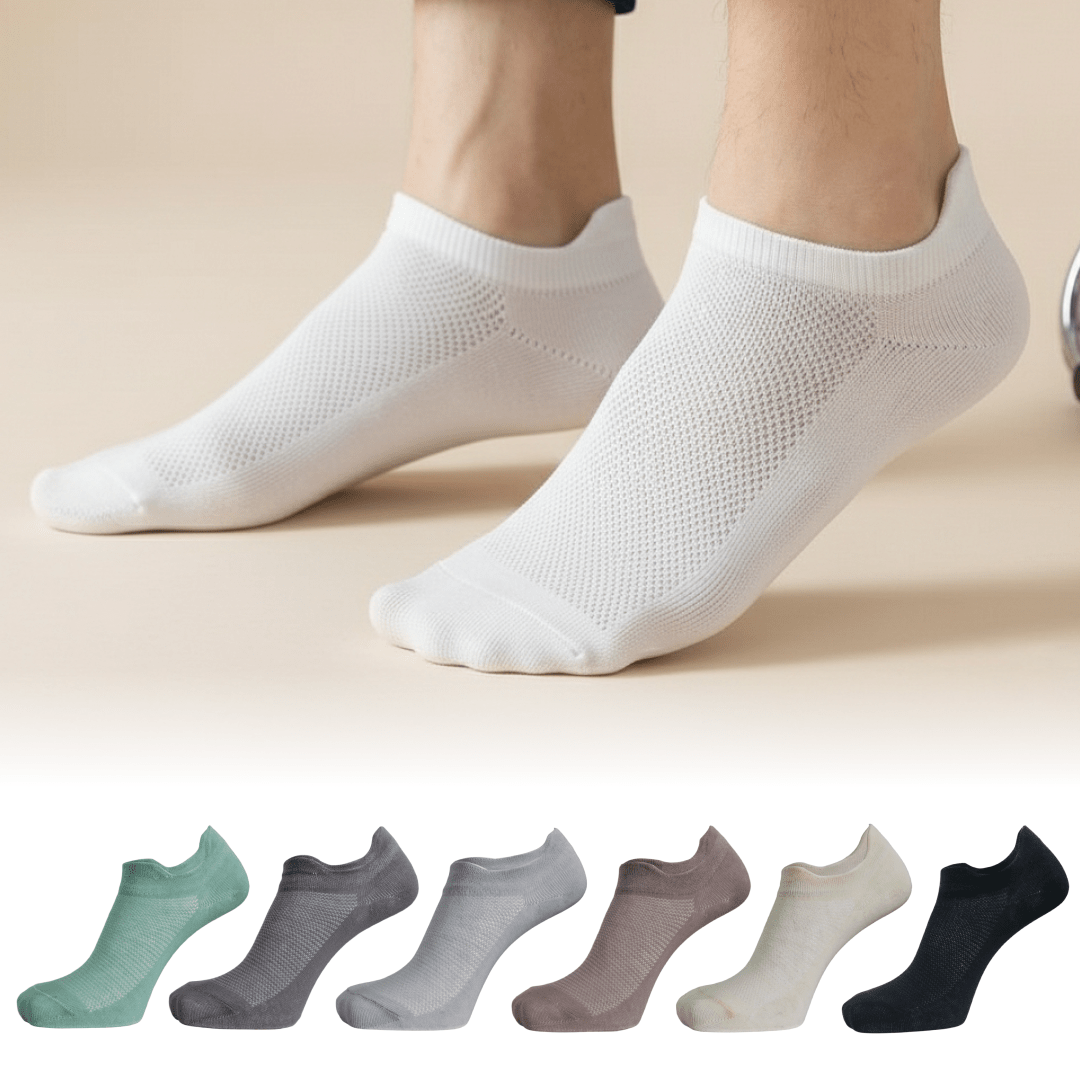 Mellow Comfort Edition ultra-soft no-show low-cut socks unisex – breathable combed cotton daily wear | Sockscarving® -Sockscarving® Mellow Comfort No-Show Edition (Pack of 6 | Unisex)-