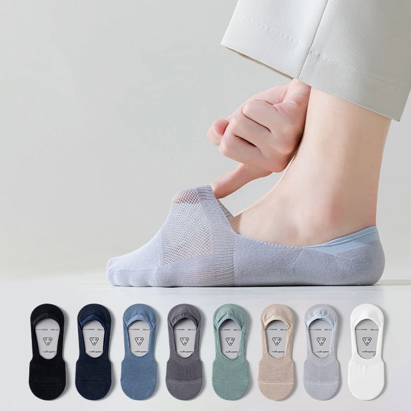 No-Slip Loafer Socks Pack of 8 Invisible Anti-Slip – Sockscarving