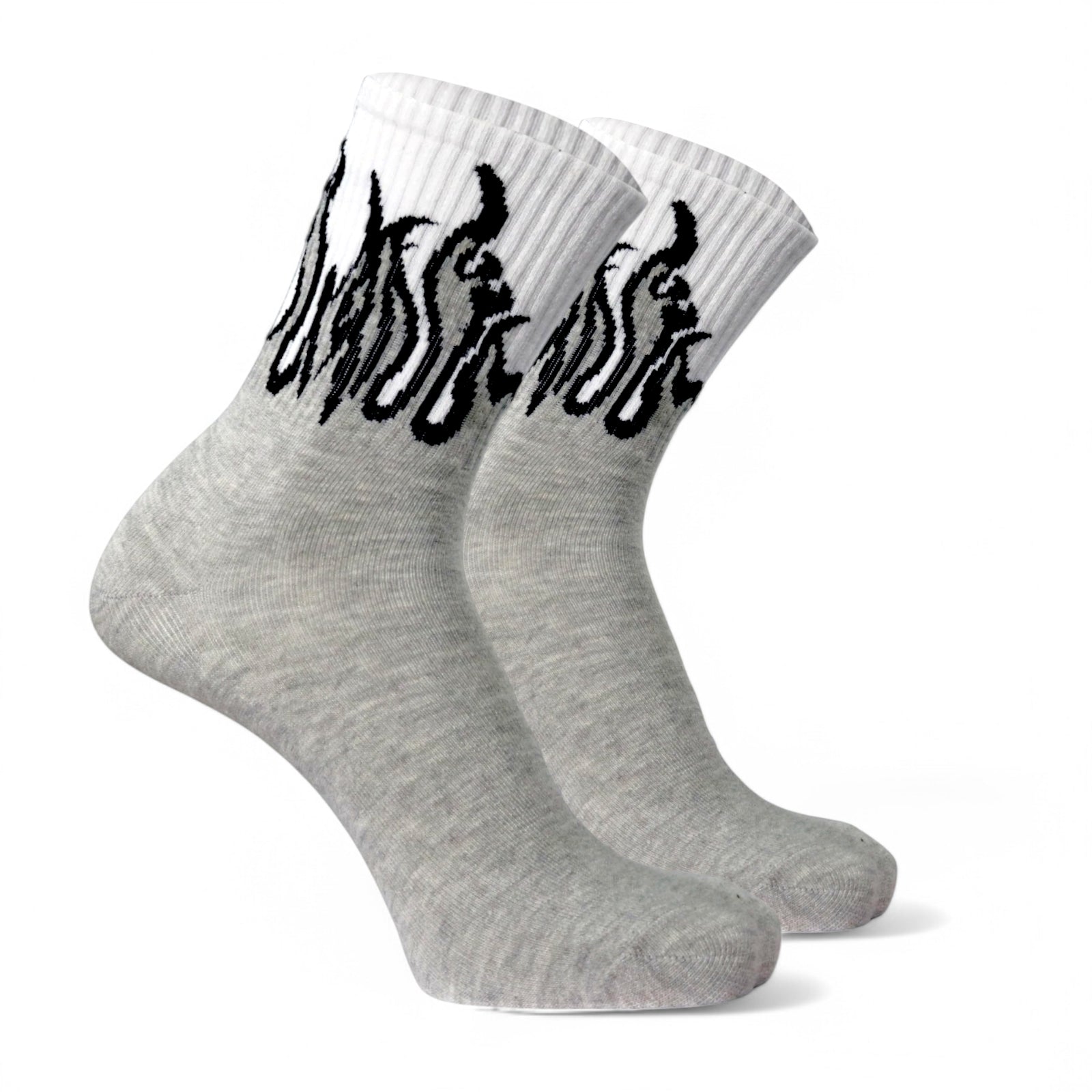 Buy Fire Edition Light Grey Socks | Soft & Stylish Comfort – Sockscarving®