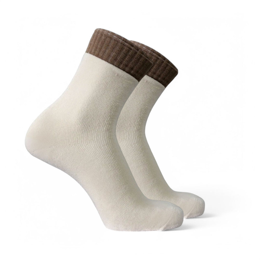 -CREAM/BROWN- DRUMDARK EDITION- ORGANIC TERRY COTTON-