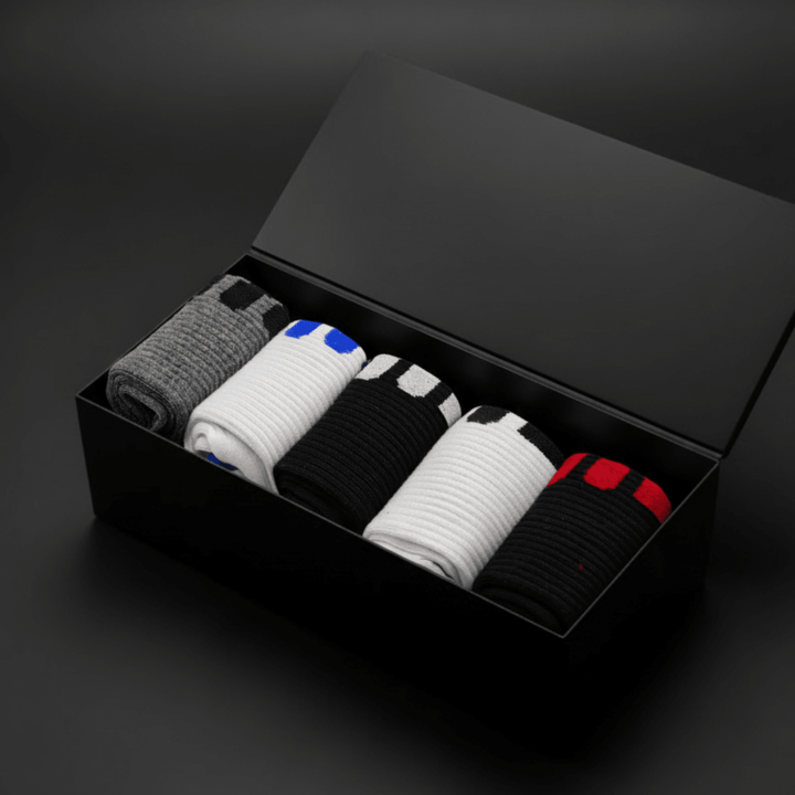 Full-length sports crew socks worn during gym workout – performance booster sports edition | Sockscarving®