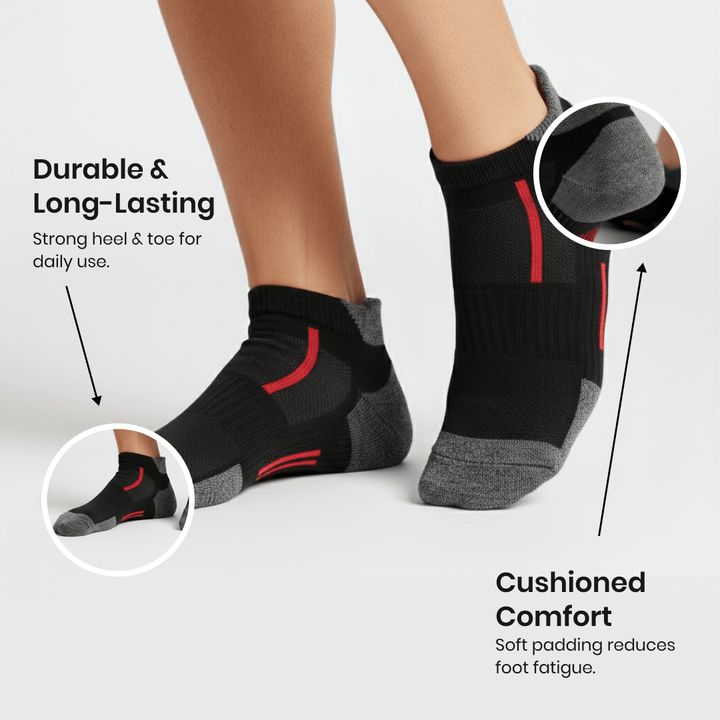 Super Sporty Edition Cushioned Ankle Sports Socks Pack – Sockscarving