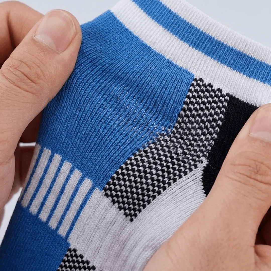 -Airofit Cushioned Ankle Socks-Light blue/White-