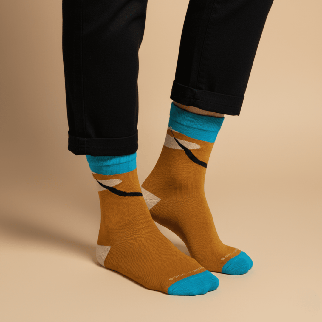 Anti-odor sweat-wicking full-length Desert socks-Wandersocks Socks- Desert-