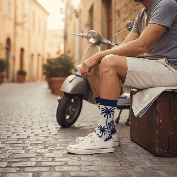 Premium blue cotton ankle socks for men and women