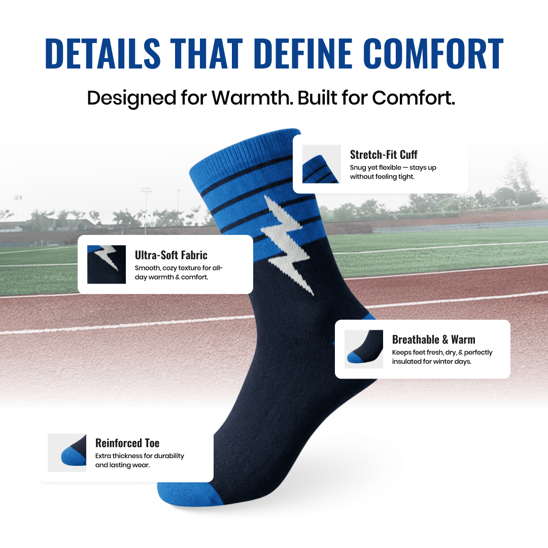Breathable cotton Boltflex socks for everyday wear-Sockscarving Boltflex Court Socks-