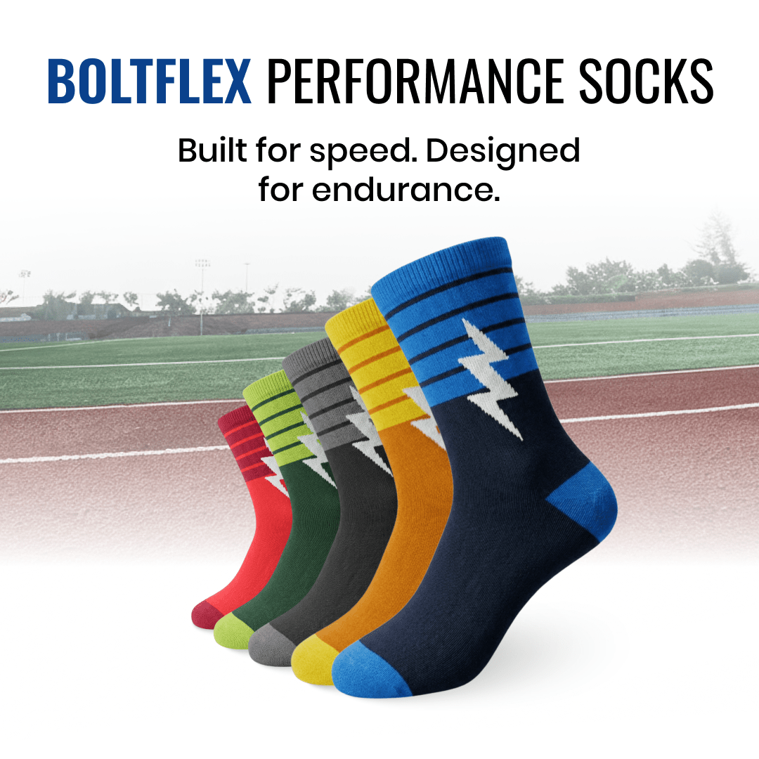 Boltflex socks paired with sneakers-Sockscarving Boltflex Court Socks-