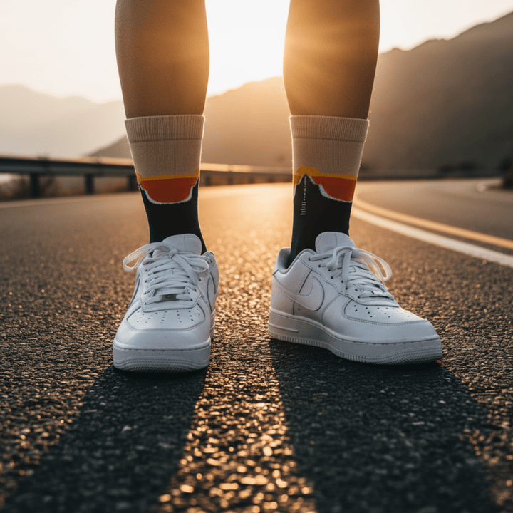 Lightweight multicoloured chrome cotton socks
-Wandersocks Socks- Highway-