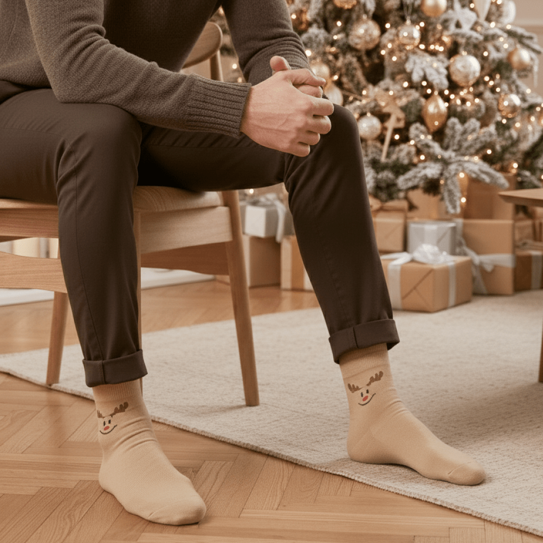 Cheerful cotton socks perfect for holiday outfits
-Sockscarving Holiday Smile Edition-