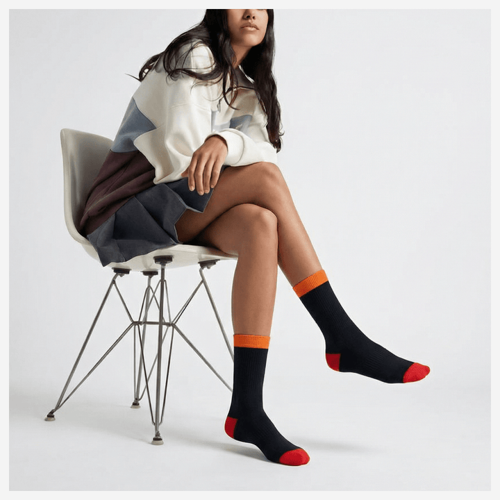 Stylish Cozy Luxe women’s socks paired with casual shoes-Sockscarving Cozy Luxe Women&