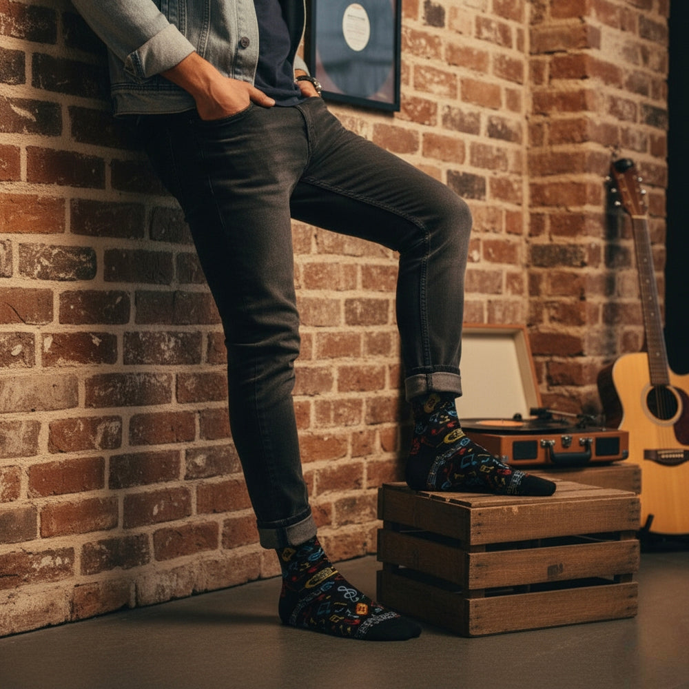 Designer socks for men from Sockscarving Harmonic Limited Edition