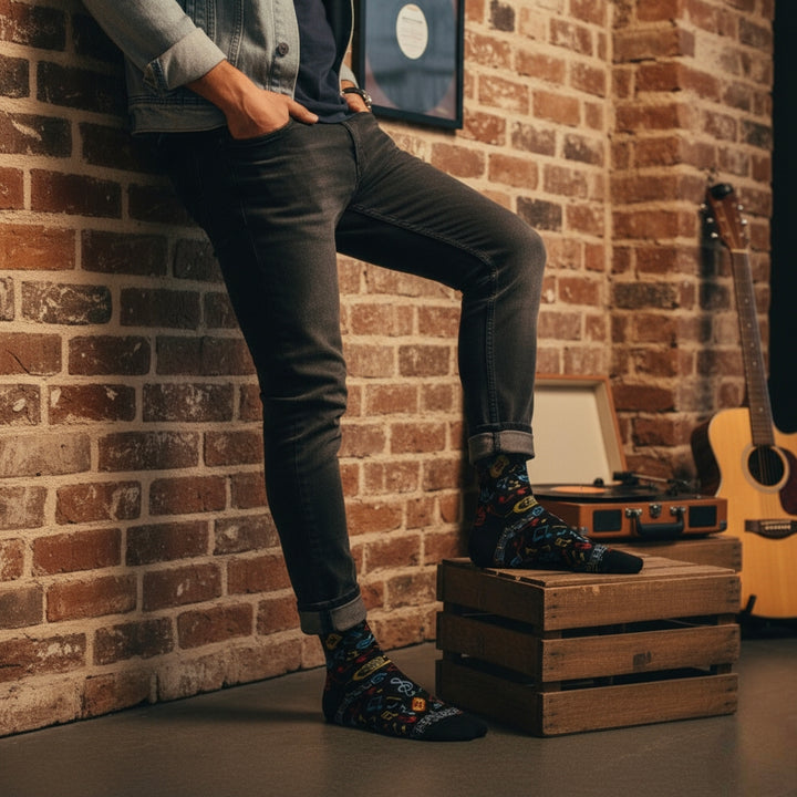 Designer socks for men from Sockscarving Harmonic Limited Edition