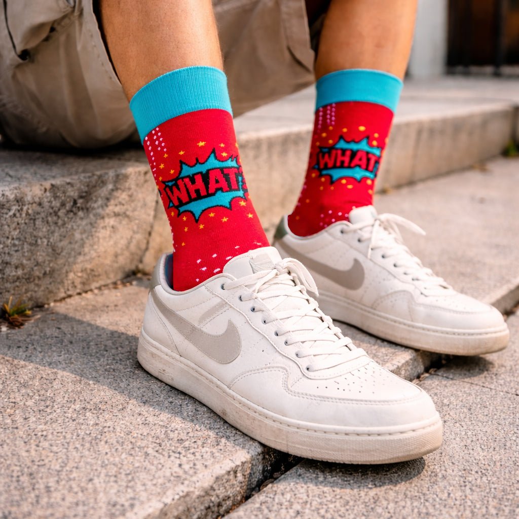 Everyday comfort pop socks made in India-Sockscarving® What Pop Full-Length Edition (Pack of 1)-