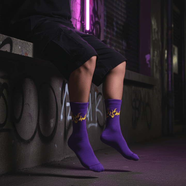 fire 2.0 flame socks cotton full length unisex breathable anti odor socks7-Sockscarving® Fire 2.0 – Flame Statement Crew Socks (Pack of 6 | Unisex)-