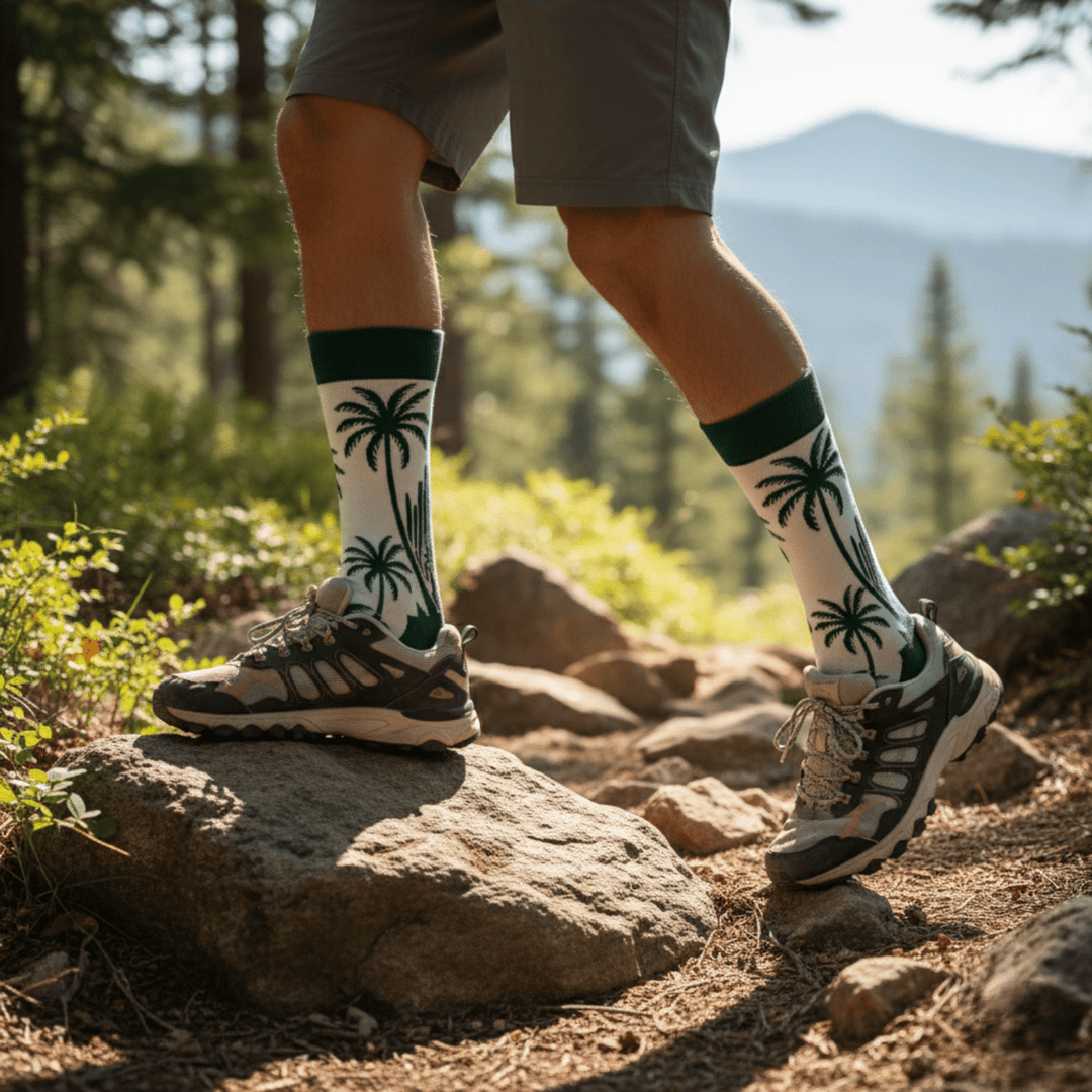 Premium green cotton ankle socks for men and women-Sockscarving Palmora Edition 🌴 (Pack of 3)-