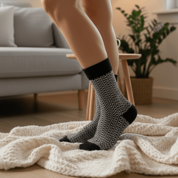 Herringbone Edition box of 5 socks with premium finish by Sockscarving-Herringbone Edition | Box of 5-