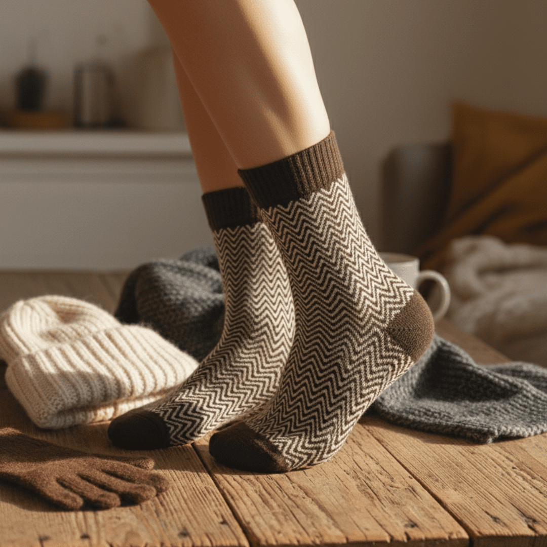 Herringbone winter socks gift box in India perfect for stylish gifting