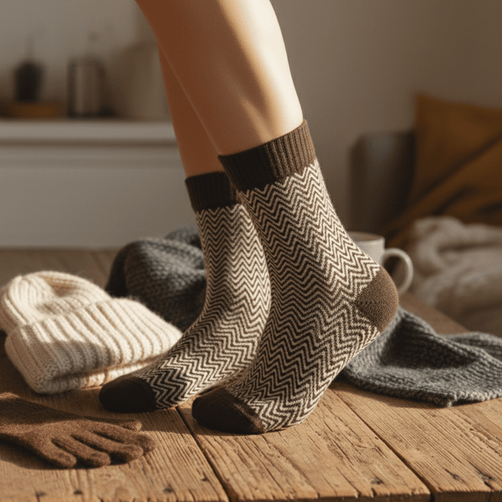 Herringbone winter socks gift box in India perfect for stylish gifting