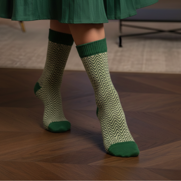 Unisex herringbone socks gift pack with modern color combinations