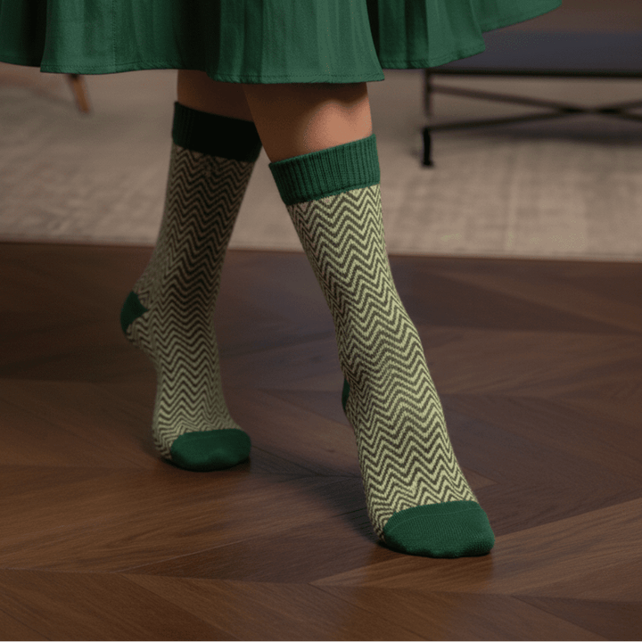 Unisex herringbone socks gift pack with modern color combinations