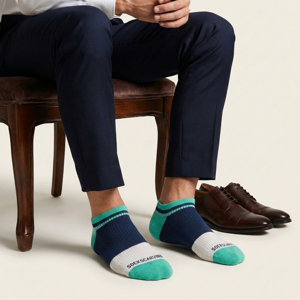 -Avik Socks - Green Blue-