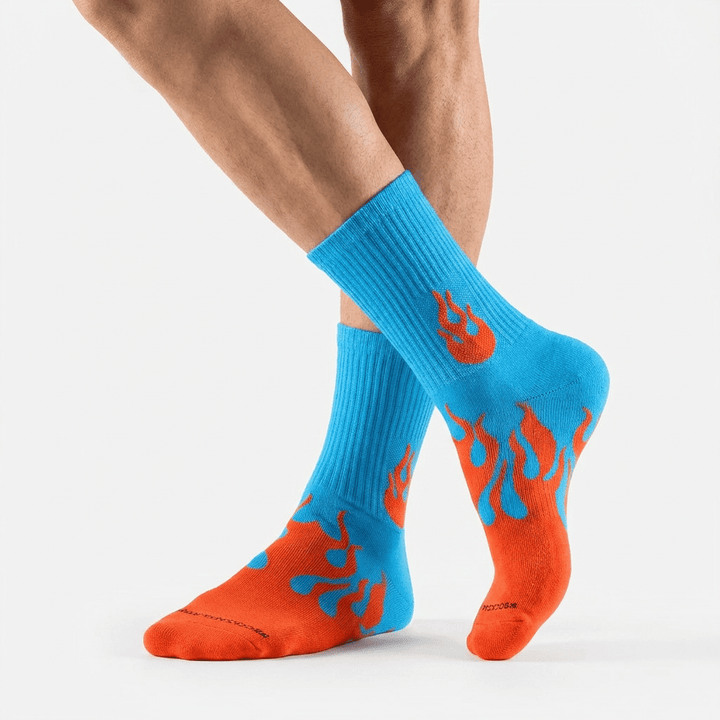 FLAME RUNNER SOCKS - BLUE/ORANGE