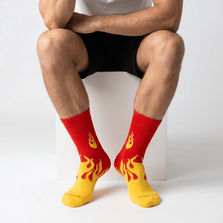 FLAME RUNNER SOCKS - RED/YELLOW