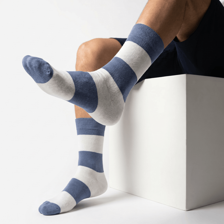 Bombay Grey & White Stripe Bamboo- Monochrome Master