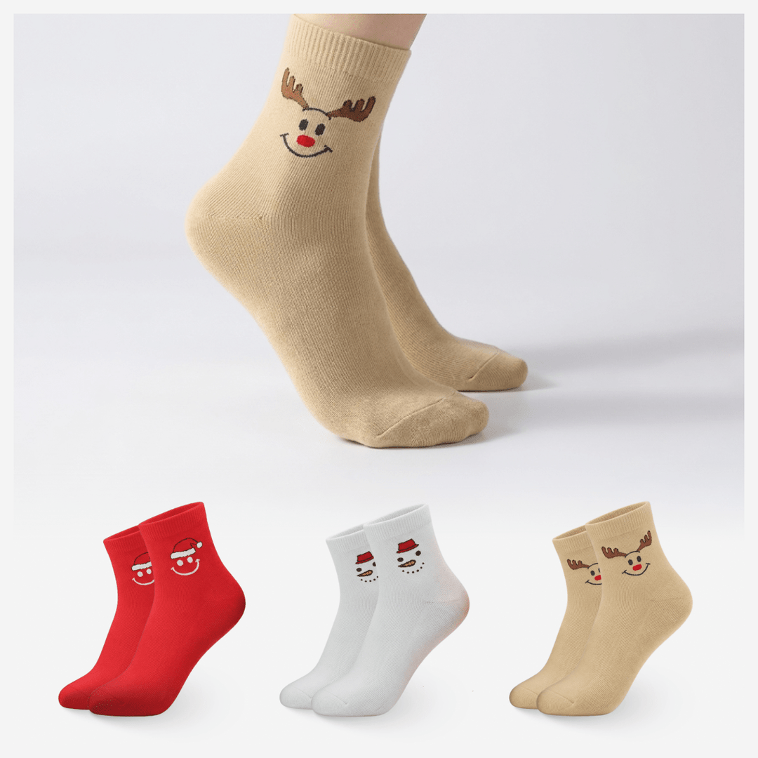 Holiday Smile Edition cotton socks for everyday comfort-Sockscarving Holiday Smile Edition-