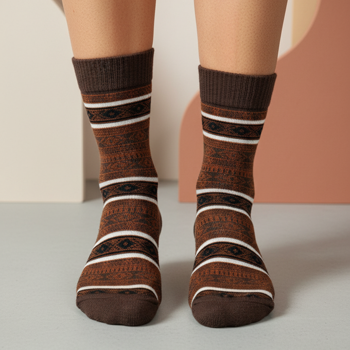 Lightweight crew socks made in India with sweat-wicking performance
