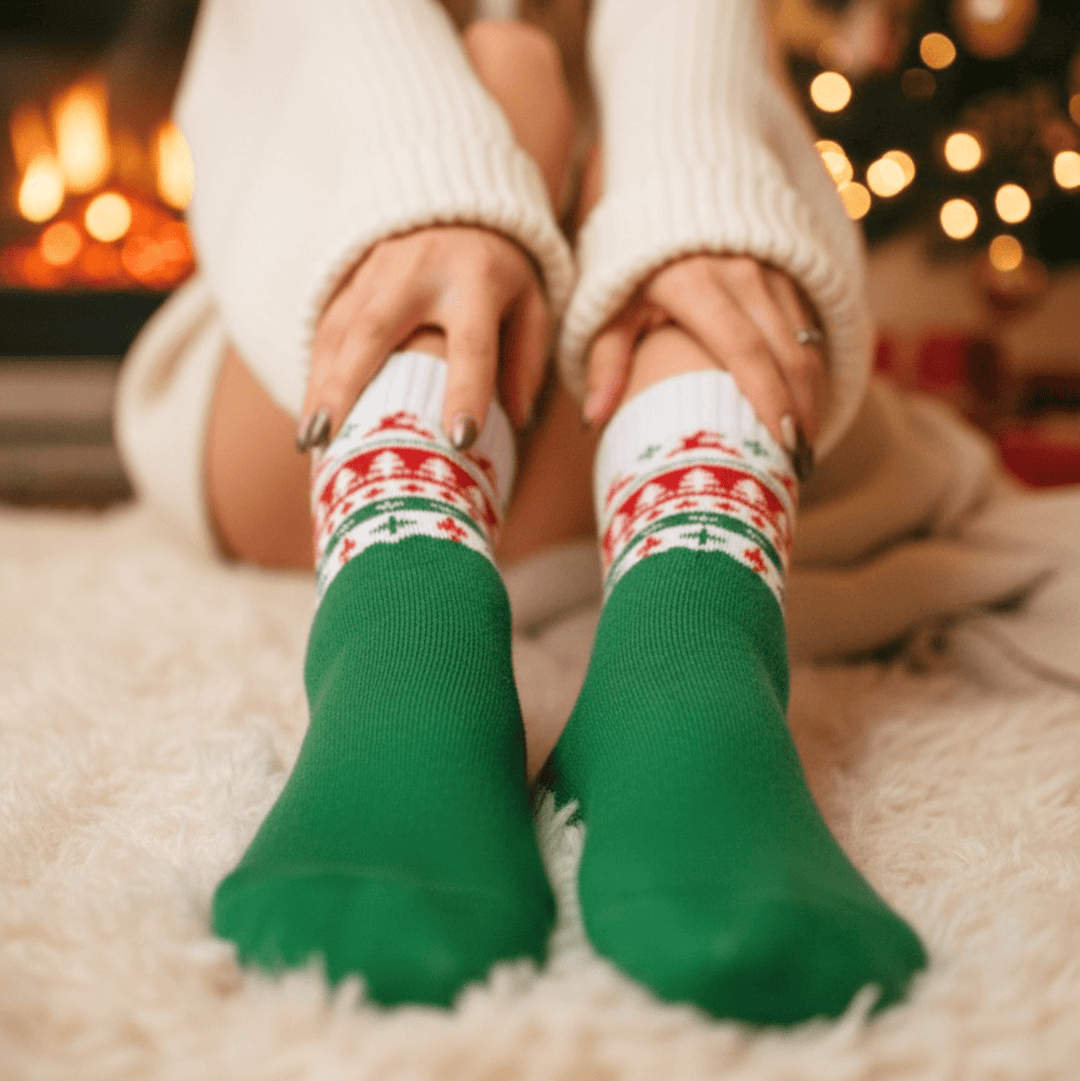 Machine washable winter socks pack with no ironing or dry clean required-Sockscarving Noel Edition-