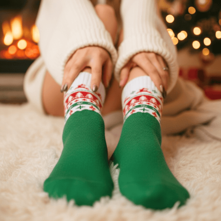 Machine washable winter socks pack with no ironing or dry clean required-Sockscarving Noel Edition-