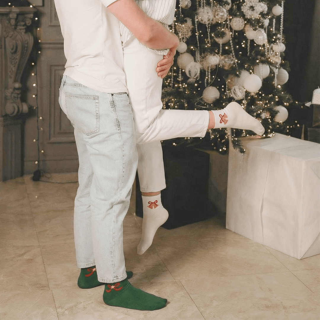 Matching cotton socks for couples daily comfort