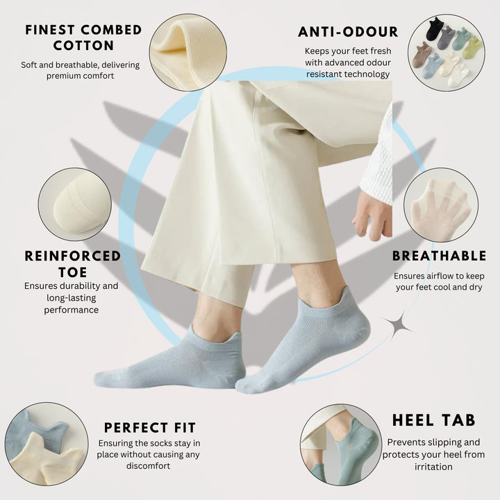 Sockscarving® Mellow Comfort No-Show Edition (Pack of 6 | Unisex)