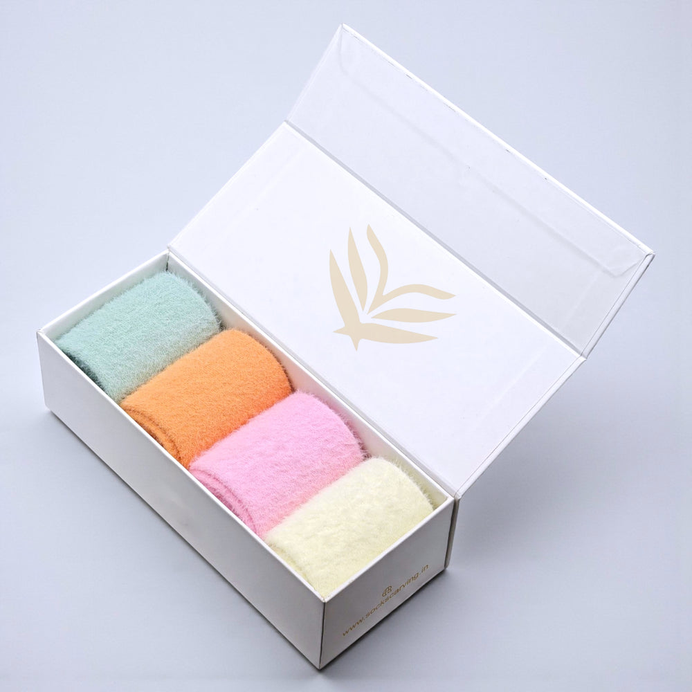 mild furry womens socks soft cozy cushioned cotton socks winter wear1