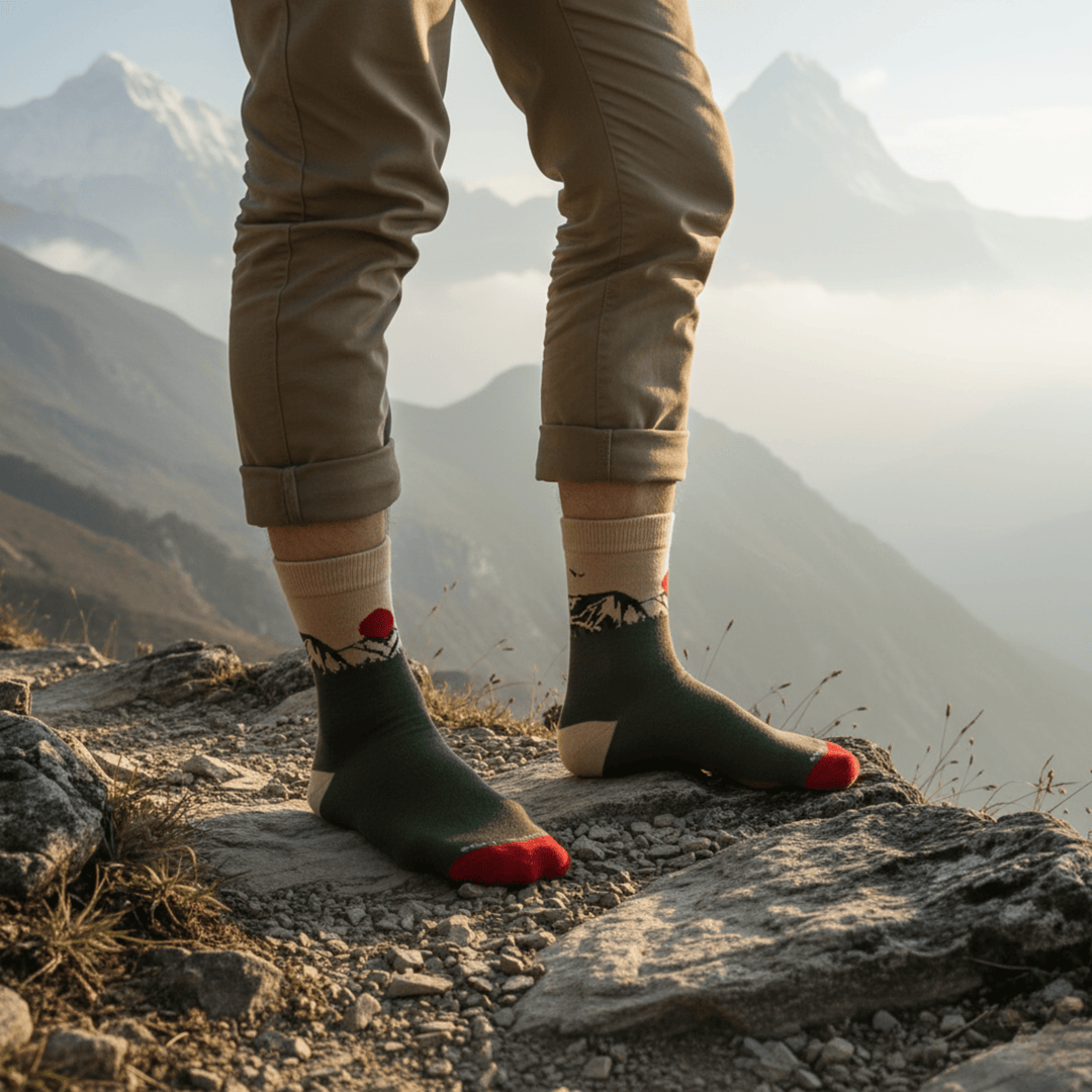 Mountain inspired breathable cotton socks for everyday wear
