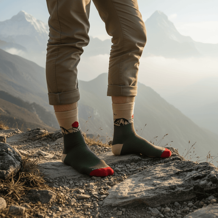 Mountain inspired breathable cotton socks for everyday wear
