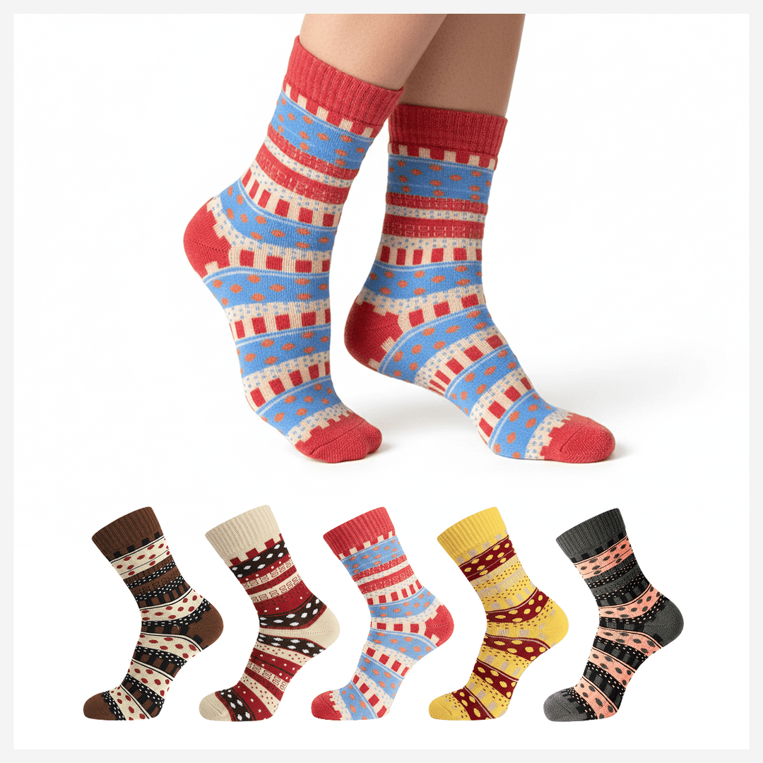 neos-winter-socks-pack-women-Sockscarving® Neos Cozy Full-Length Winter Edition (Pack of 5 | Women)-